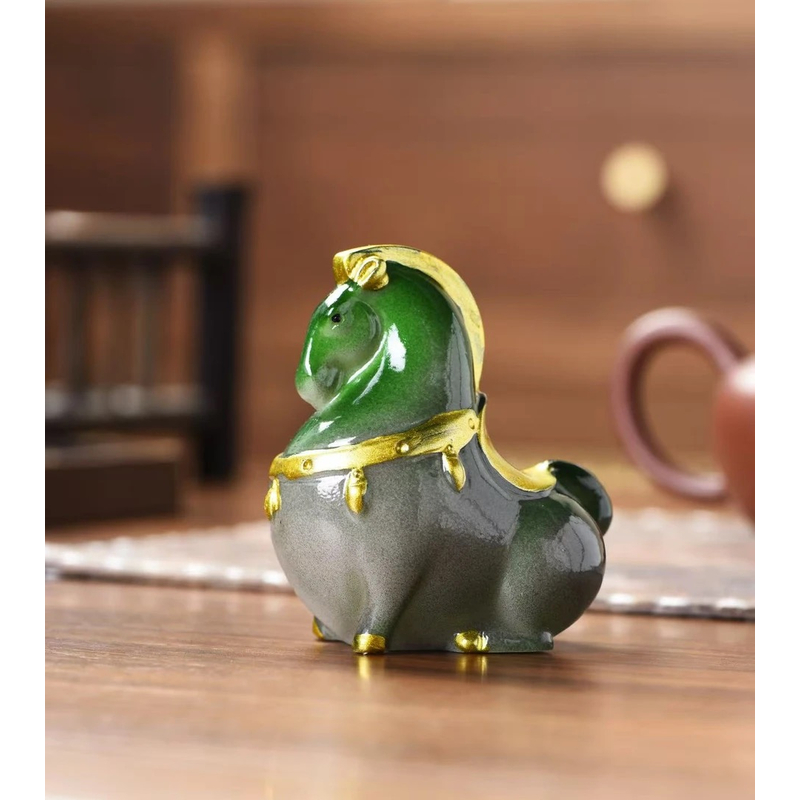 创意金马变色茶宠茶盘茶玩摆设茶具装饰-0047