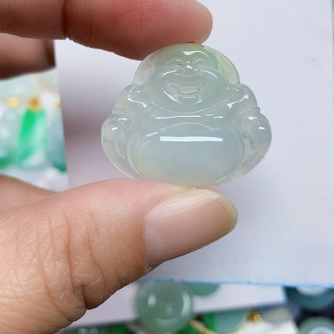翡翠18K金镶嵌颈饰356777542