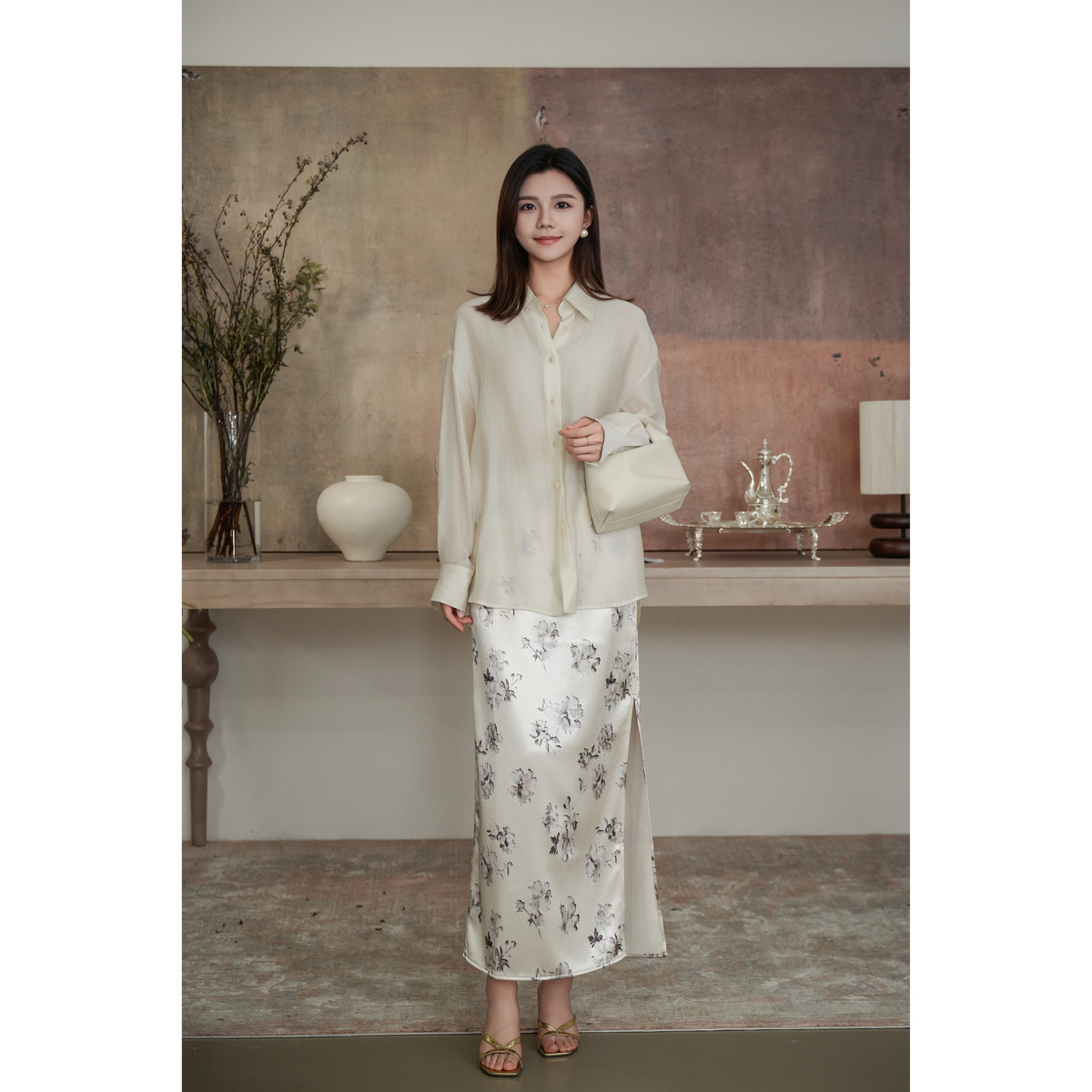 NIXNIA 新品 印花松紧腰直筒半身裙女 NGD2FSW036