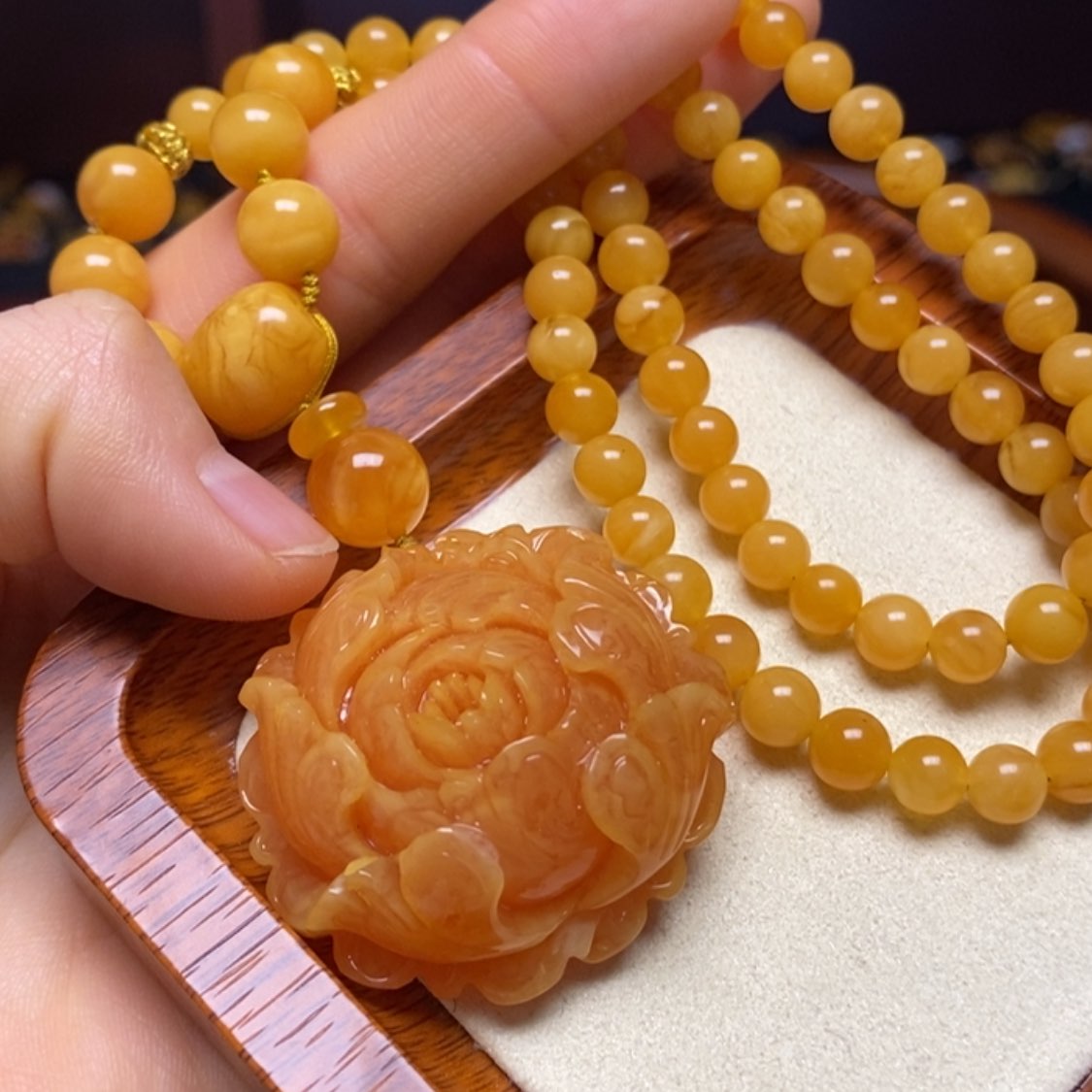 【闪购商品】蜜蜡颈饰未镶嵌项链