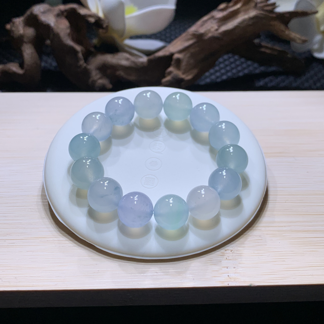 缅甸翡翠A货小清新冰手串13mm