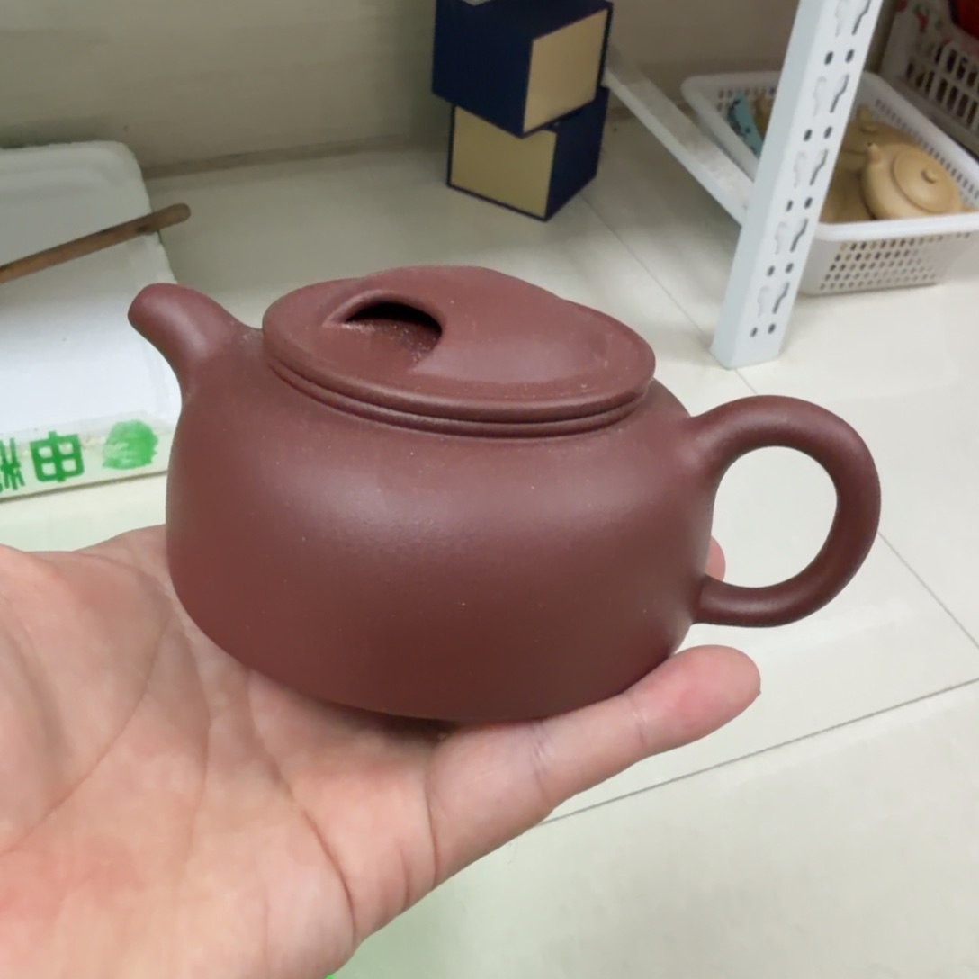 茶壶紫砂瑕疵桃花泥牛盖