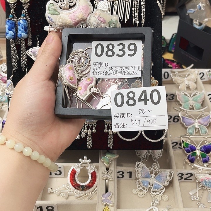 织绣锁包耳环改款