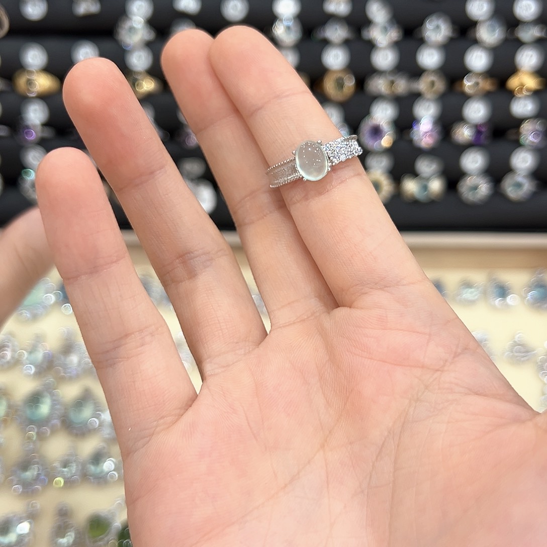 蛇纹石玉银S925镶嵌饰品W*.