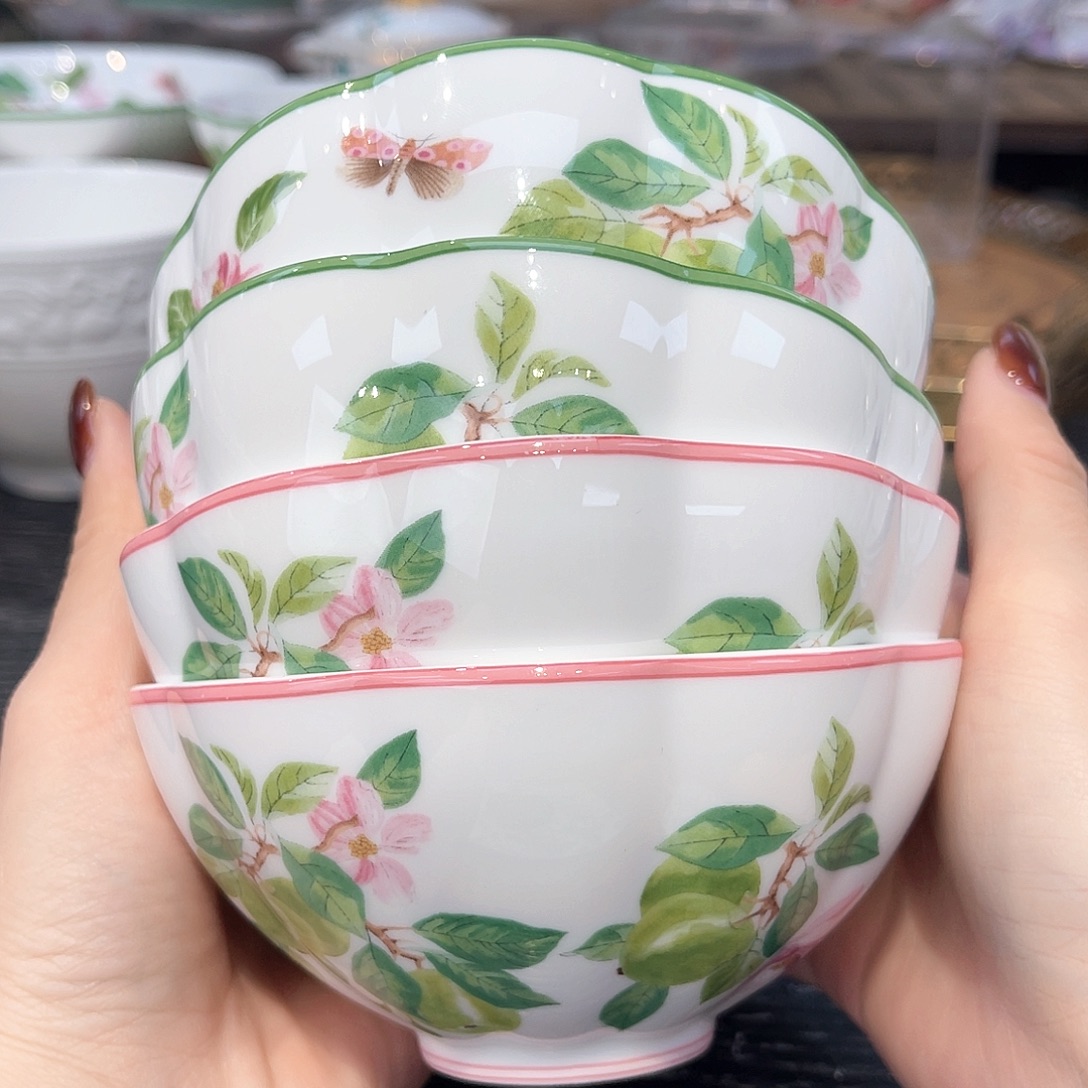 骨瓷饭碗4个/：：：：：：