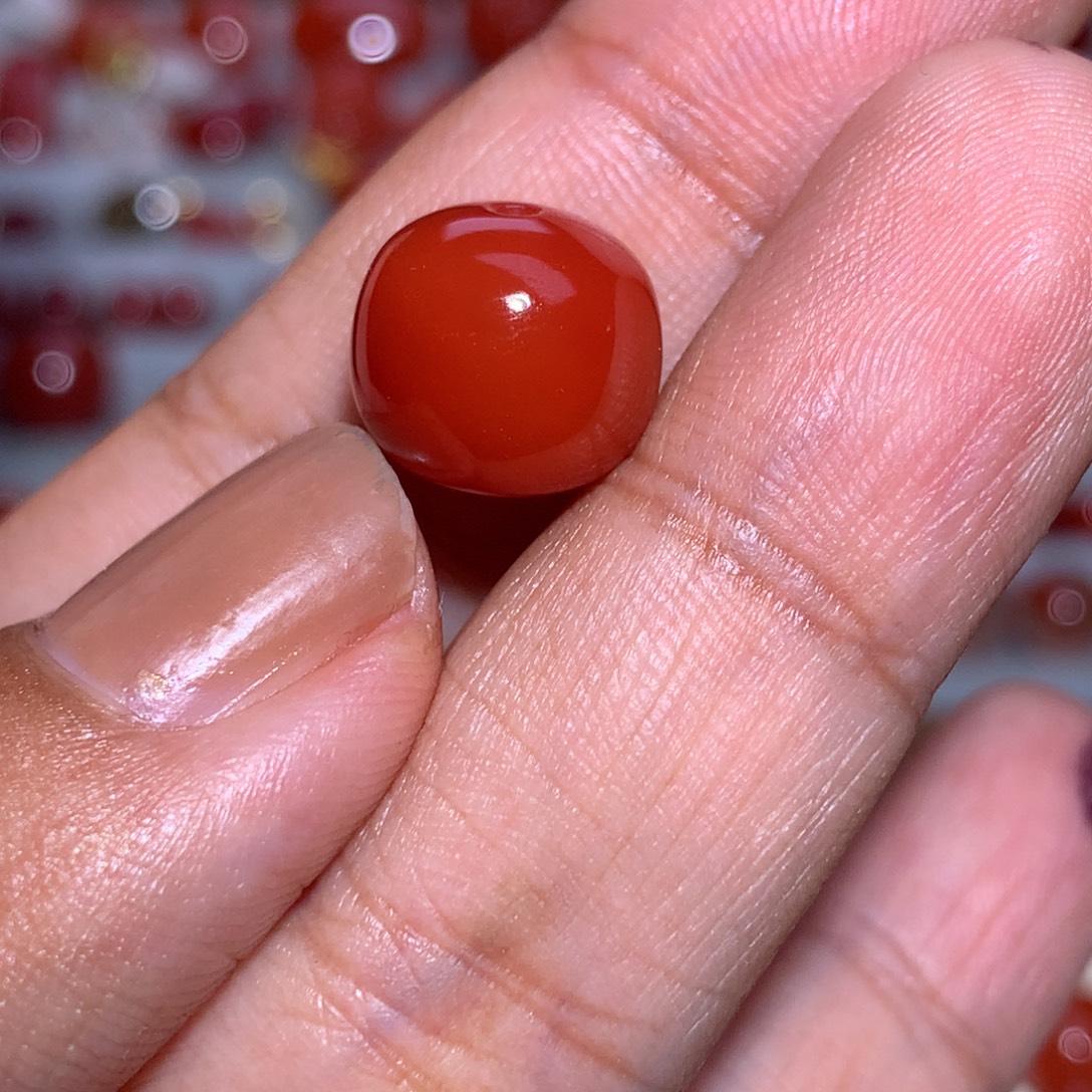 李***道南红玛瑙瓦西锦红11.7未镶嵌微微过渡