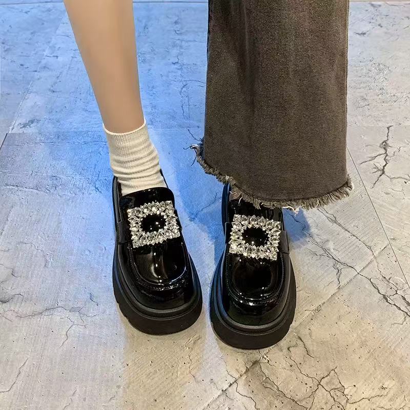 秋休闲款法式女新款百搭软底豆豆鞋单鞋H0138