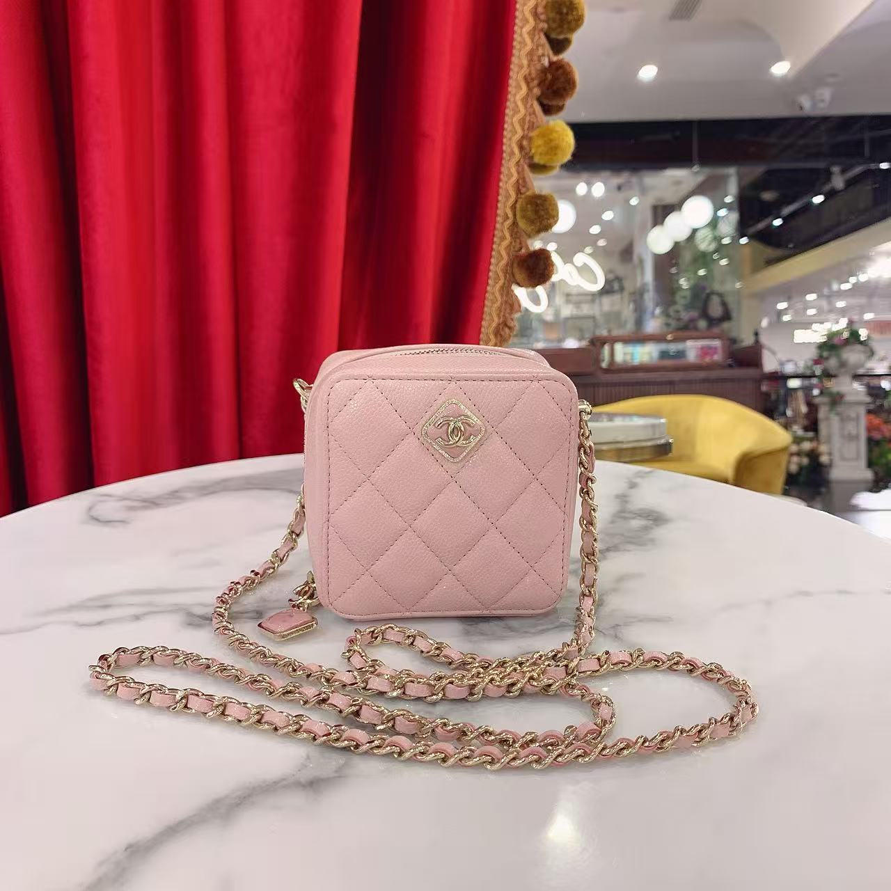 95新 Chanel/香奈儿 22A手工坊方糖小方包芯片款 63388919