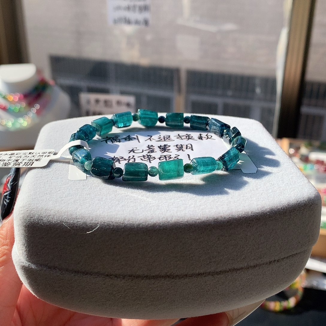 定制碧玺未镶嵌素圈宝石蓝方糖原石随形不退换