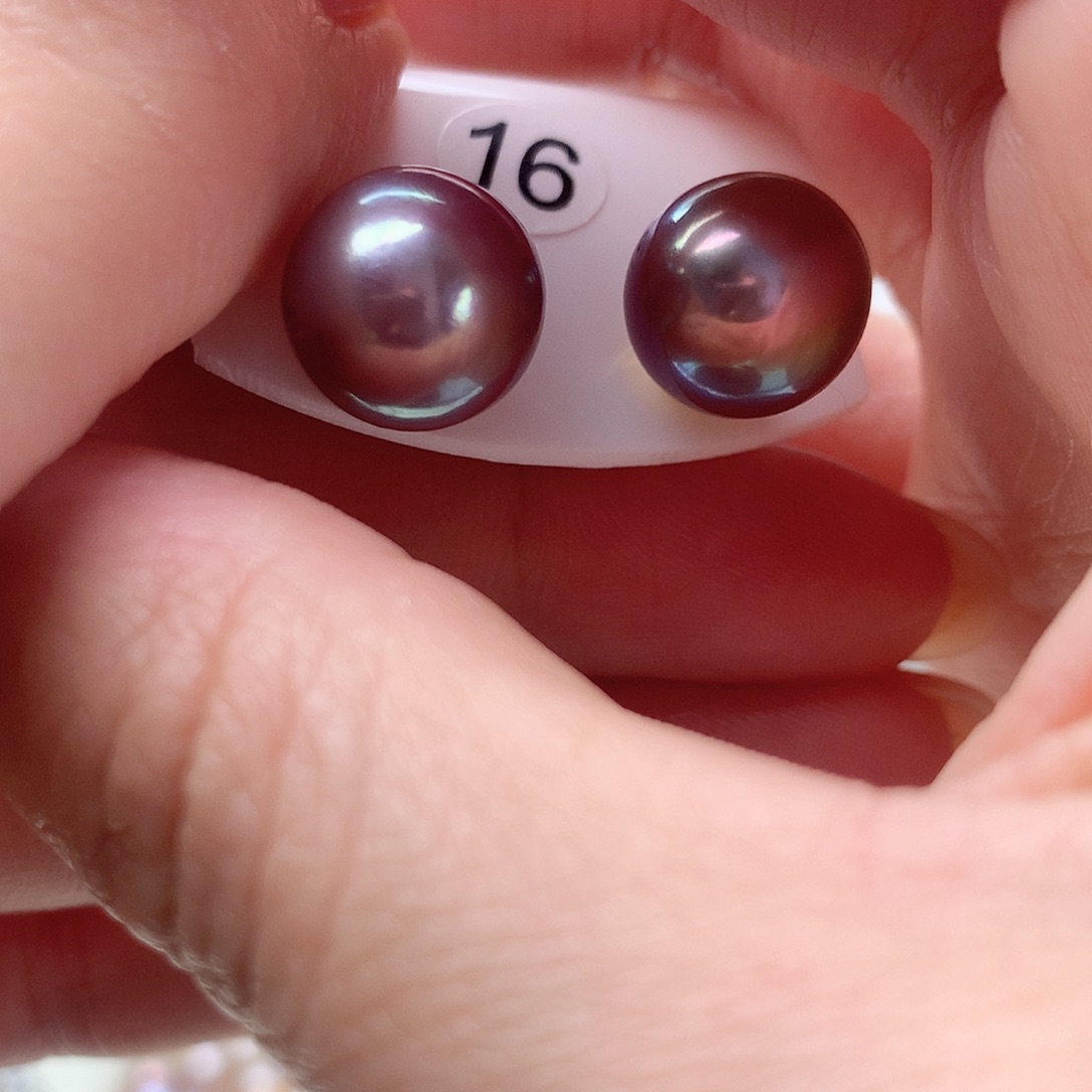 淡水珍珠耳饰银S925镶嵌