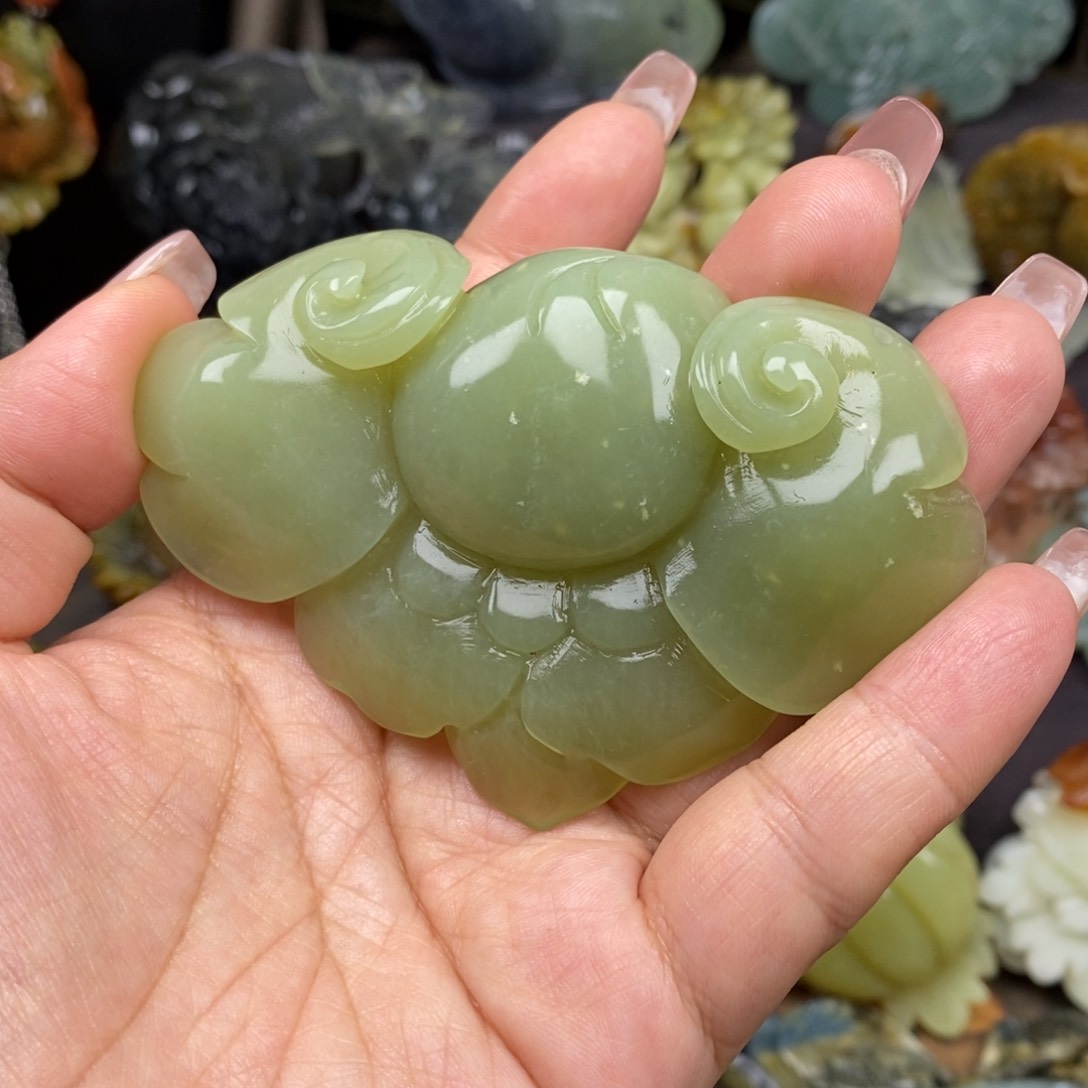 蛇纹石玉未镶嵌吊坠(赠链)