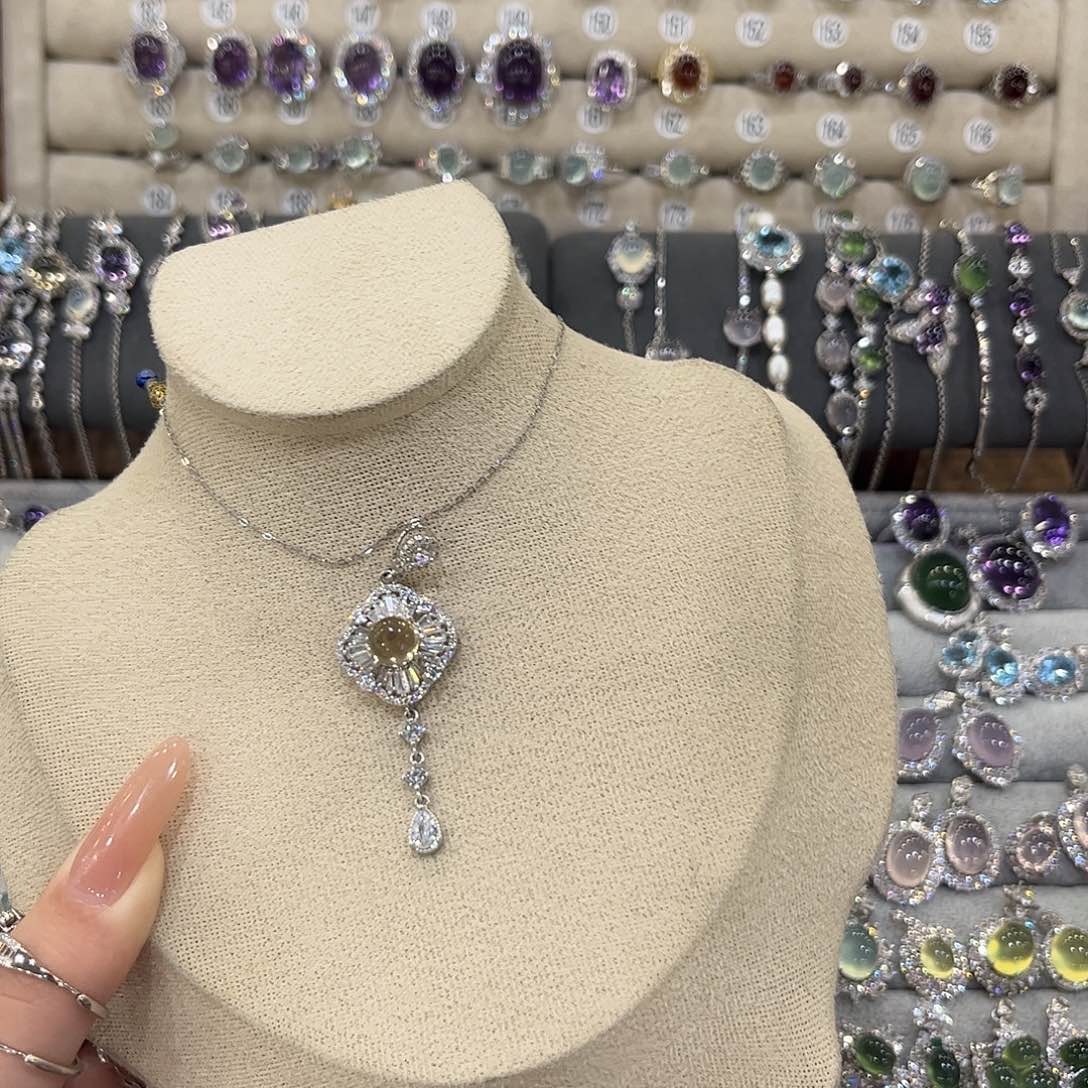 银S925镶嵌吊坠(赠链)紫晶小*?吊坠