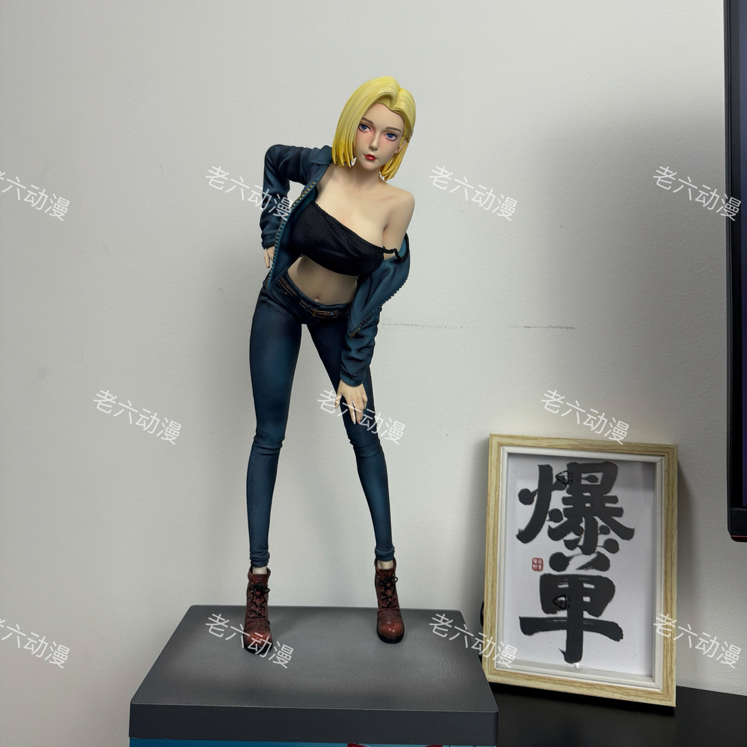 【AK厂】七龙珠 44cm粉蝶18号人造人动漫手办摆件