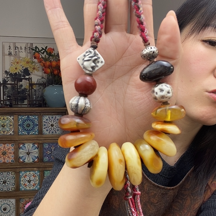 未镶嵌蜜蜡项链项链