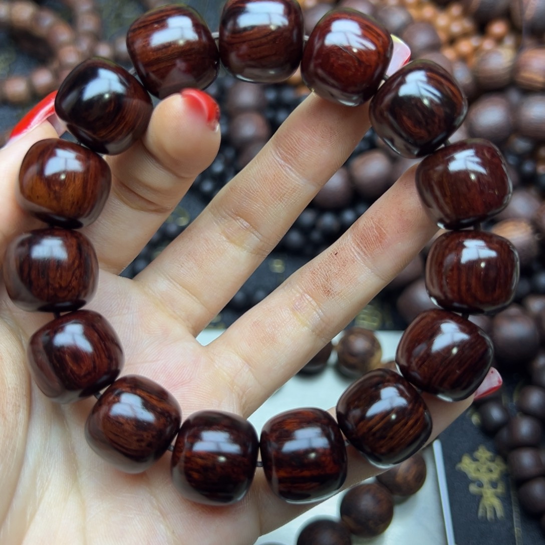 万***伯降真香手串/手链海南红降1516树心油满油单圈