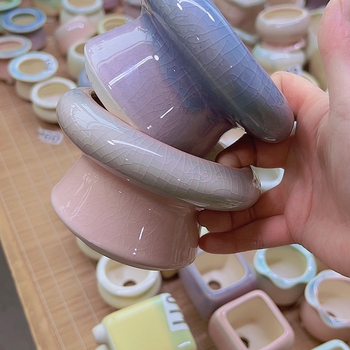 红陶陶瓷花盆当场满12包邮