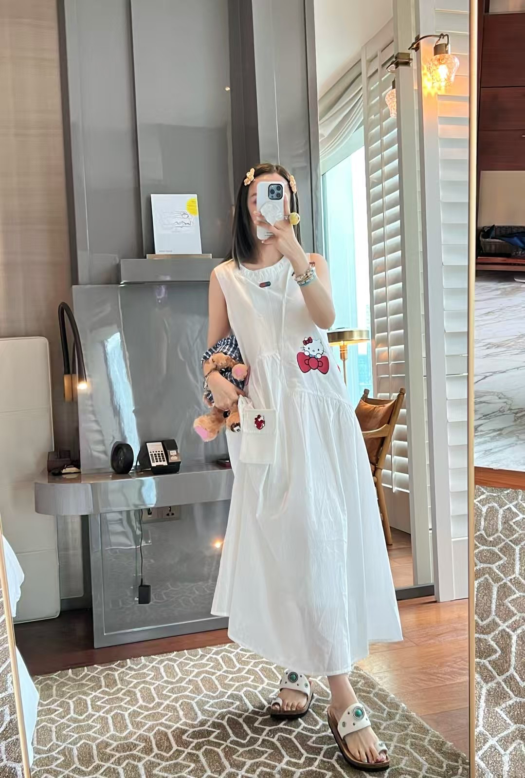 5057#深圳BOHAN秀秀家2025夏季新款坎袖连衣裙