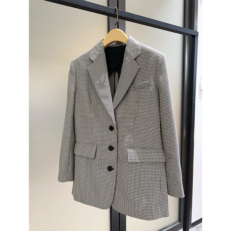 原厂孤品特价清！拍完则无！“千鸟格”复古英伦风休闲西装C481