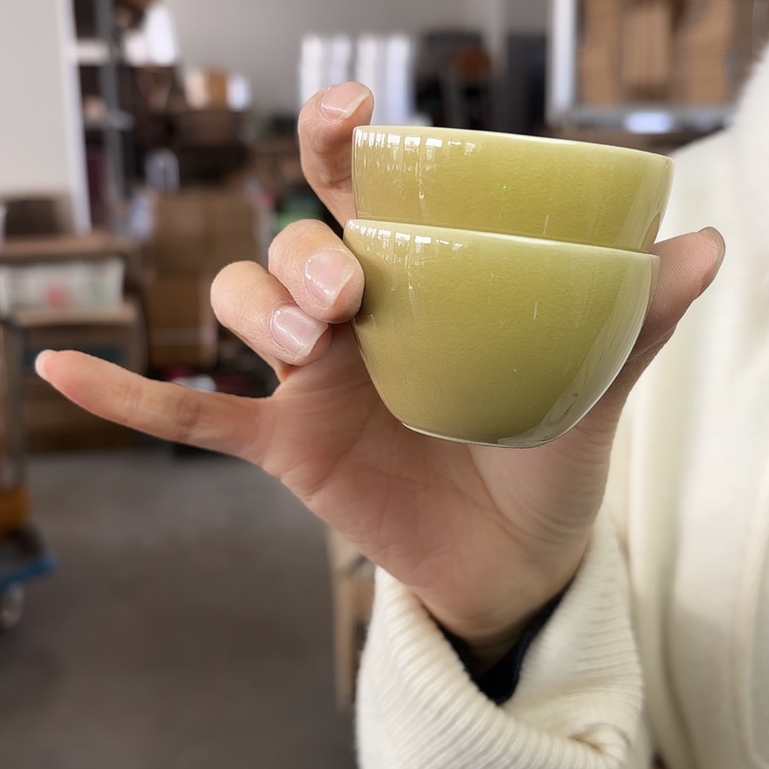 龙泉云间青瓷小米茶器