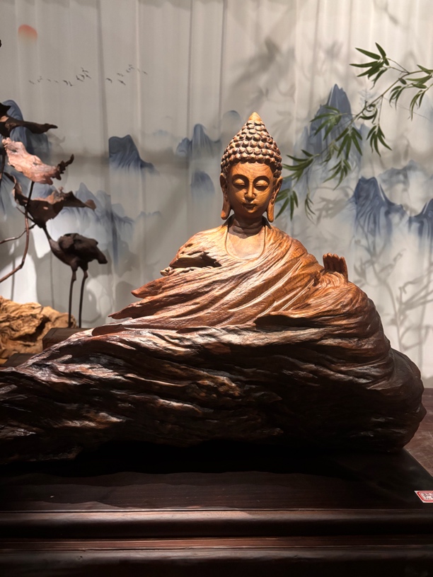 木根雕纯手工摆件〔悟道•澄明觉者•花梨木〕非遗陈化老料精雕细琢