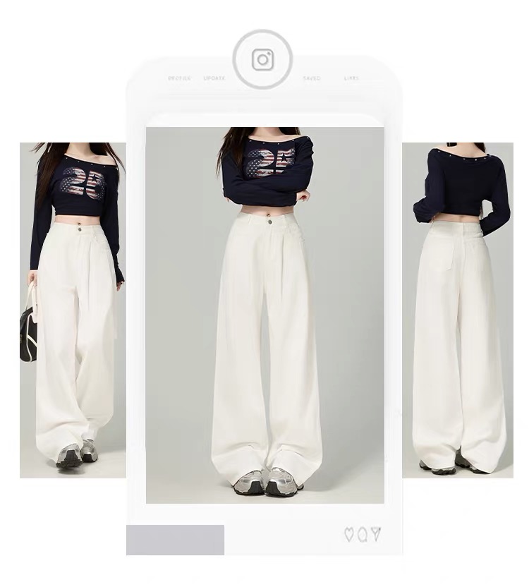 非主图款【循序渐进温故知新】全新松宽阔腿牛仔长裤部分默认微瑕