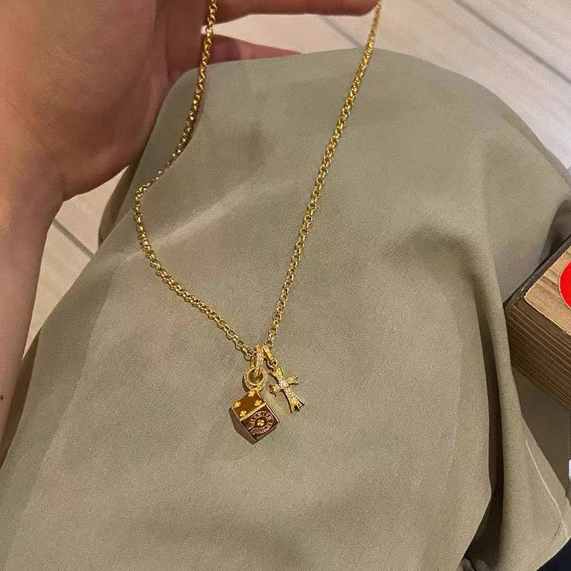 合金项链 十字架项链女时尚百搭精致吊坠高级显气质百搭