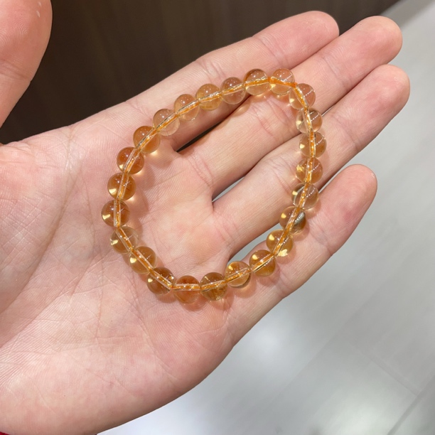 天然黄水晶手串多样性发其一jrj带天然纹理结构