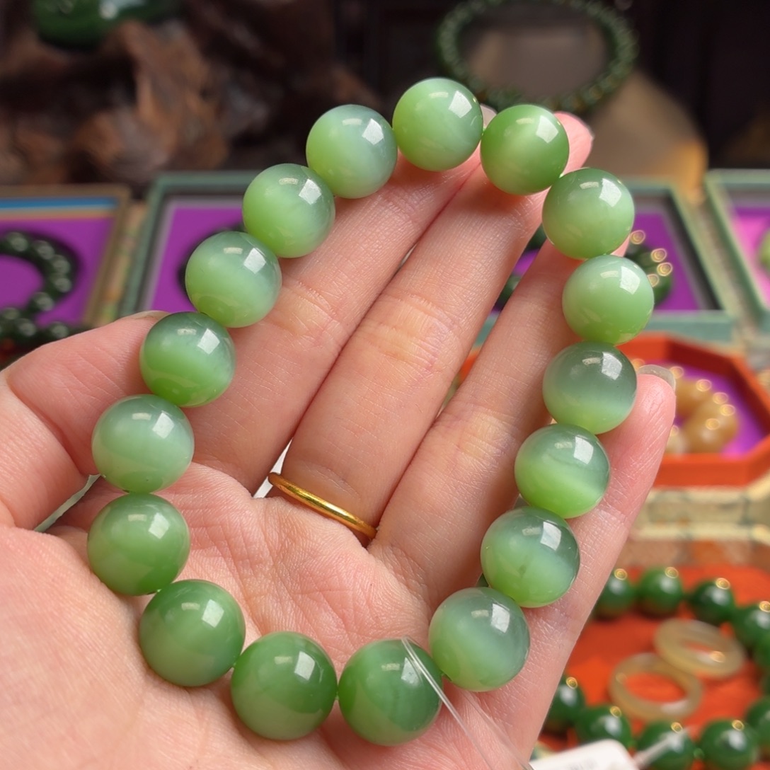 和田玉（碧玉）未镶嵌手串