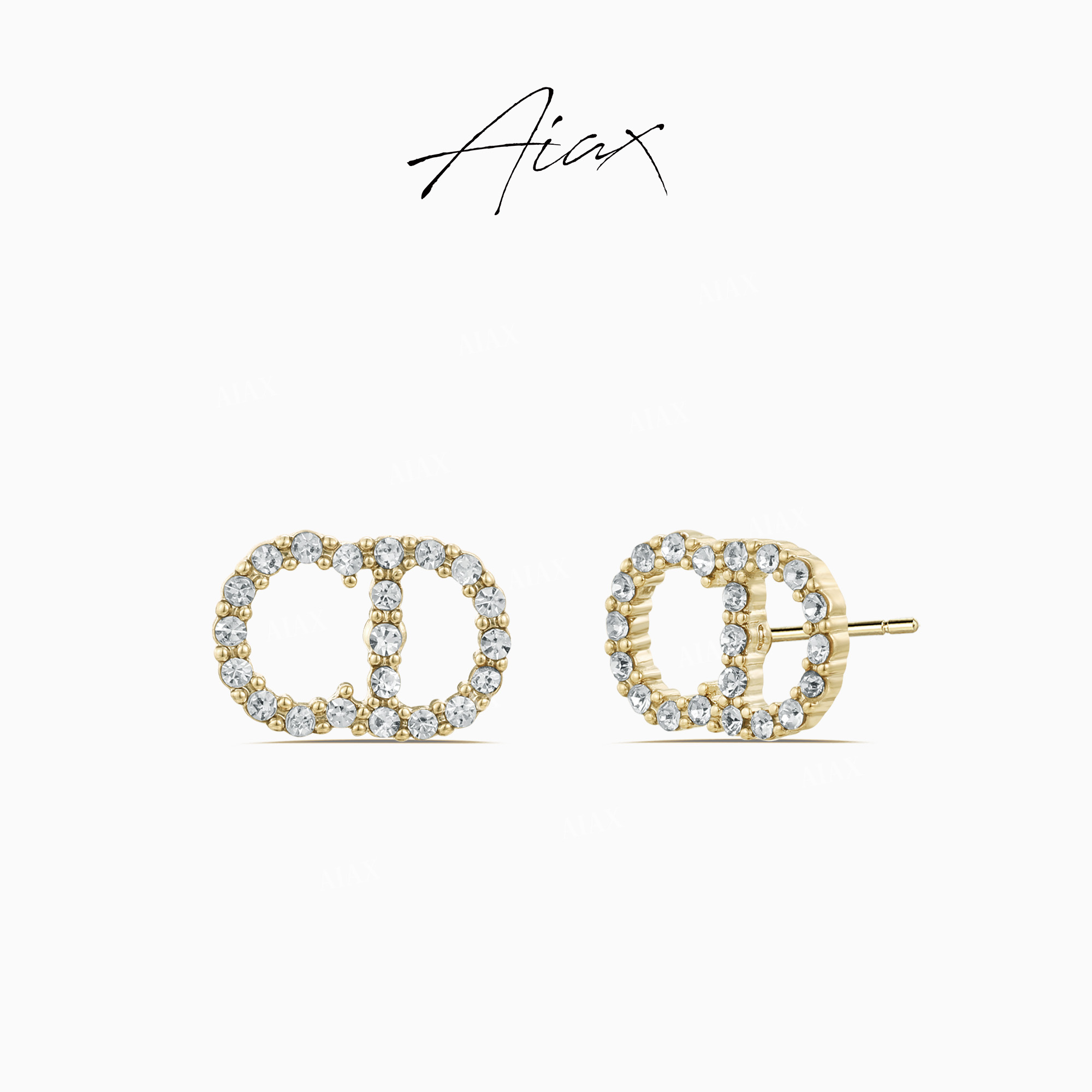 AIAX 618 气质设计师法国简约精致百搭字母耳环耳环TSL1069