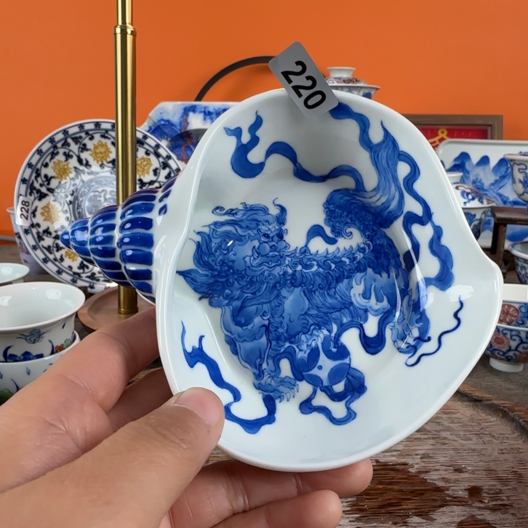 瓷片景德镇手绘青花茶器220