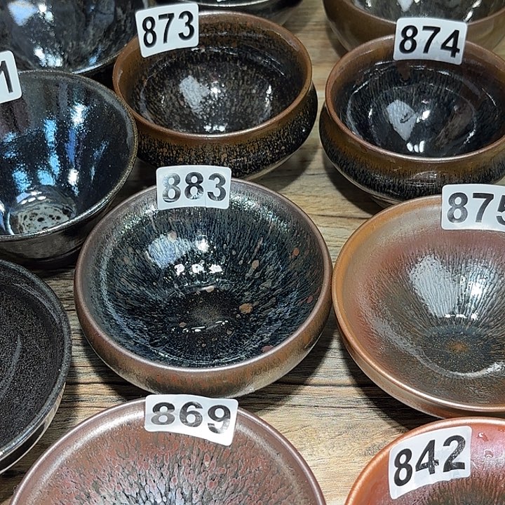 用***9茶盏沐雨茶器柴烧主人杯