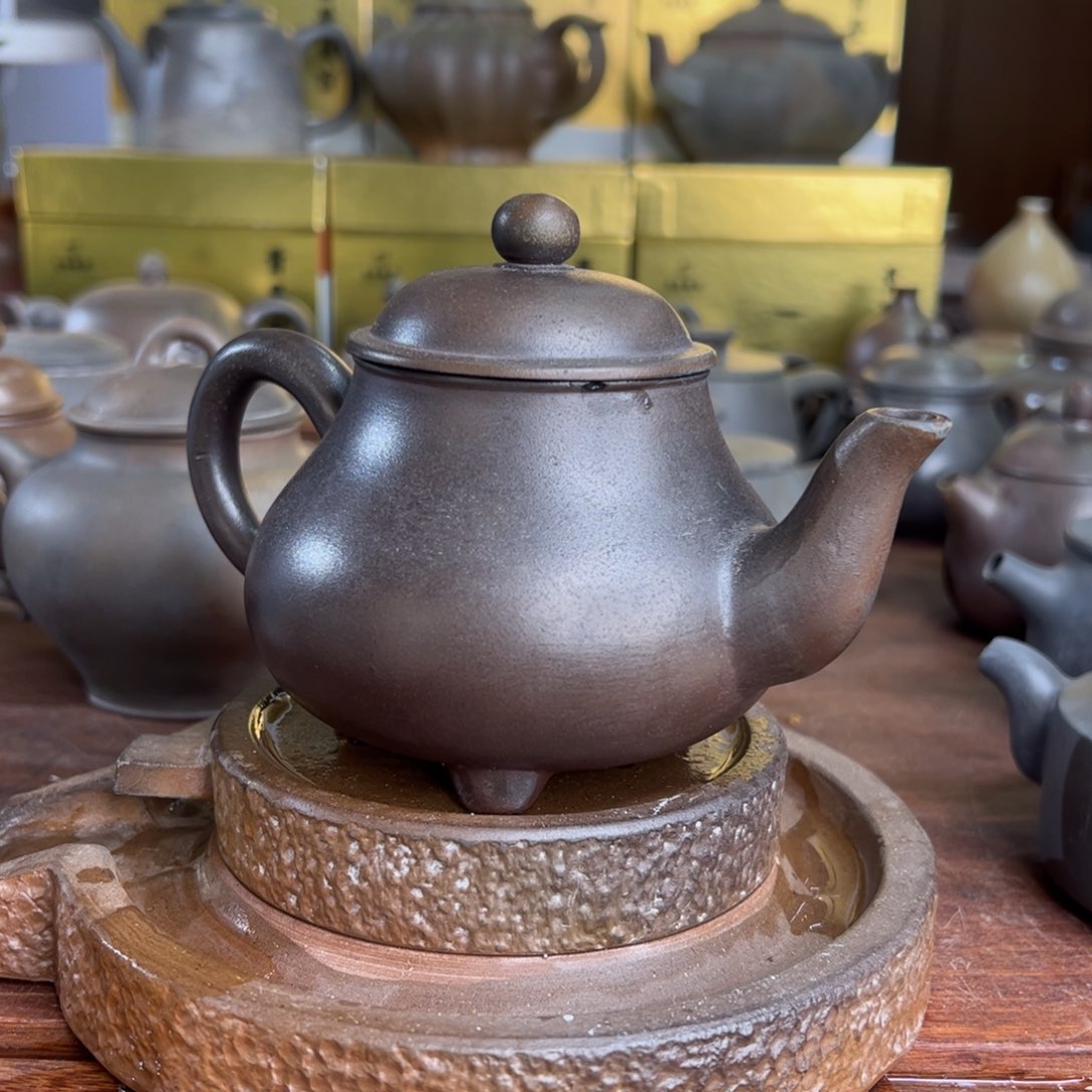 贵台龙窑柴烧茶壶A33物*