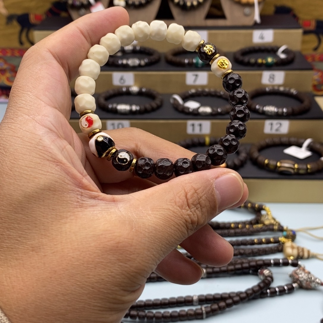 手串椰蒂原生态无相太极四标搭配款9❌8（白玉菩提➕椰蒂）