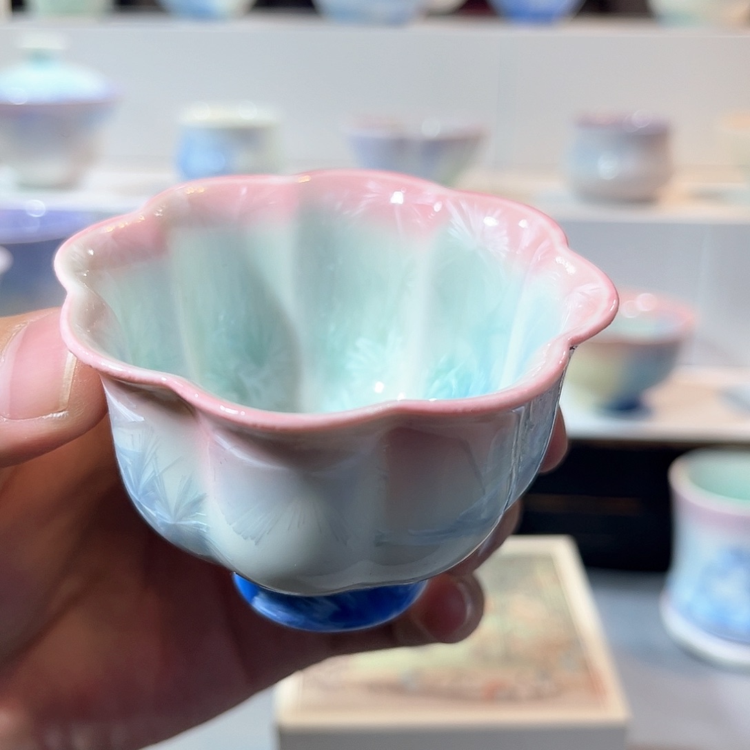 *****结晶冰花系列三色系茶杯