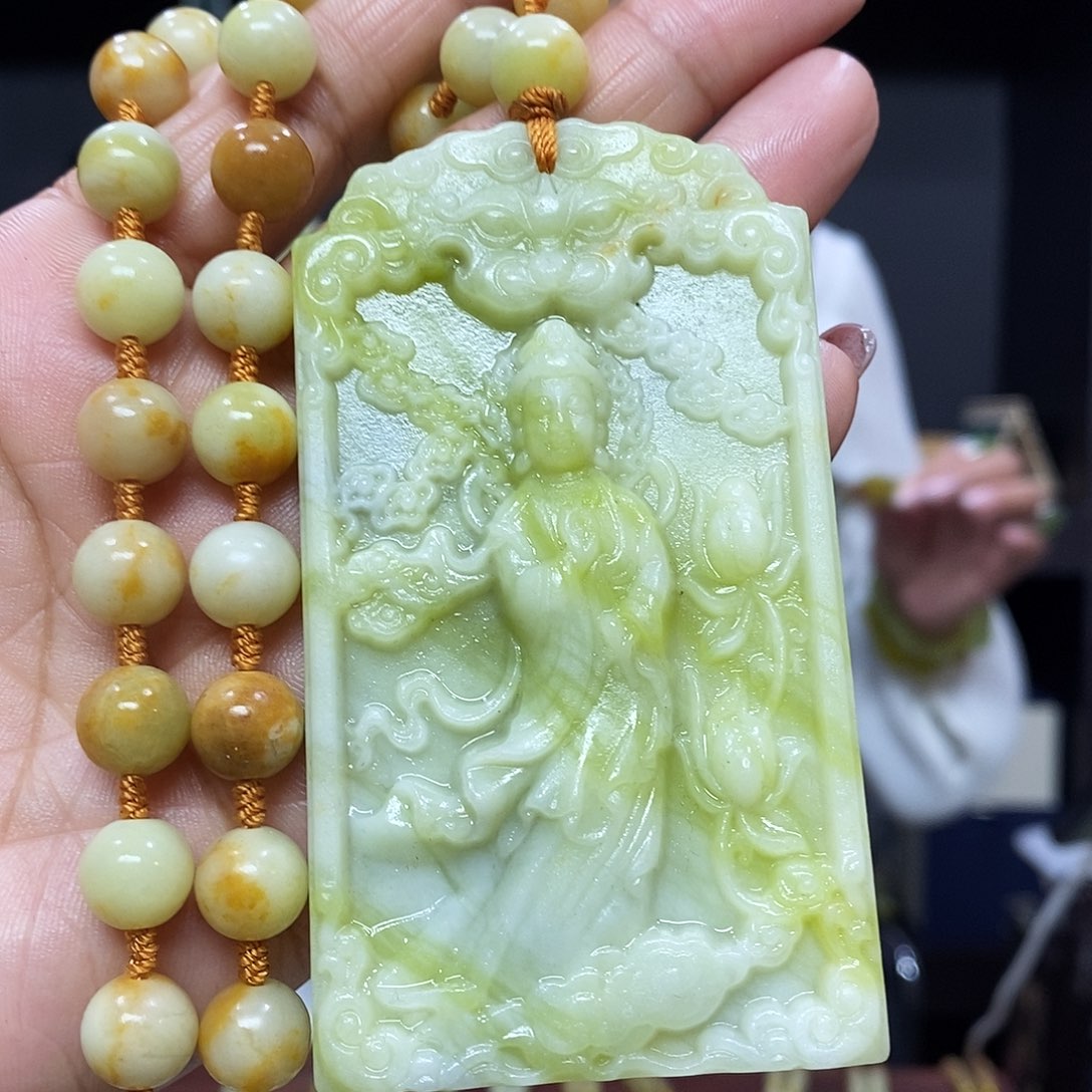 岫玉挂件吊坠手把未镶嵌