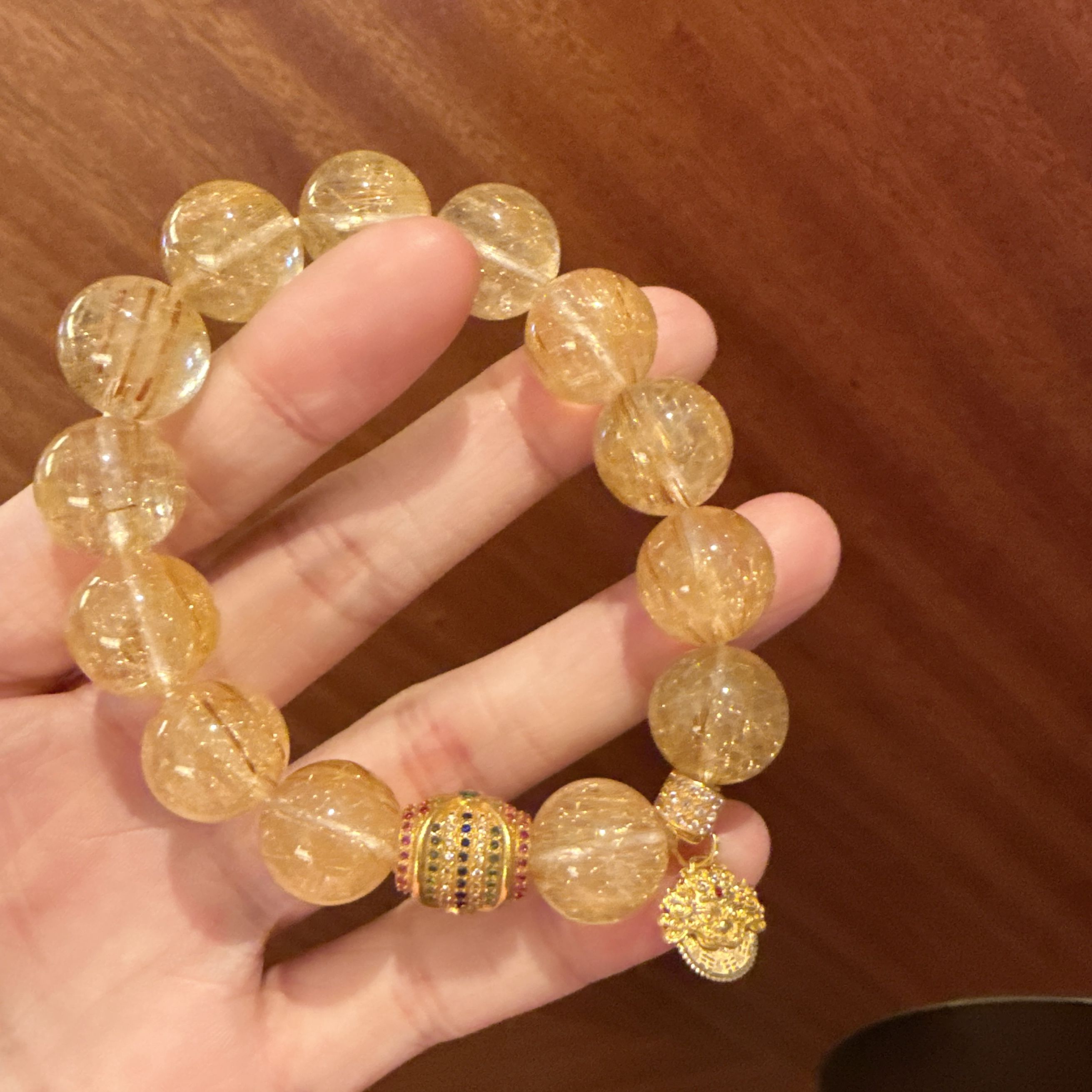 A62未镶嵌金发晶手串2549