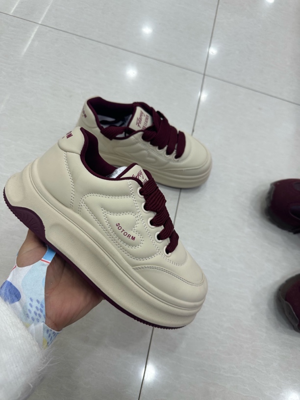 时尚休闲鞋拼色中跟冬季加棉女鞋休闲鞋韩版鞋子