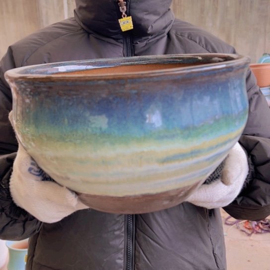 紫砂花盆高17口29————-