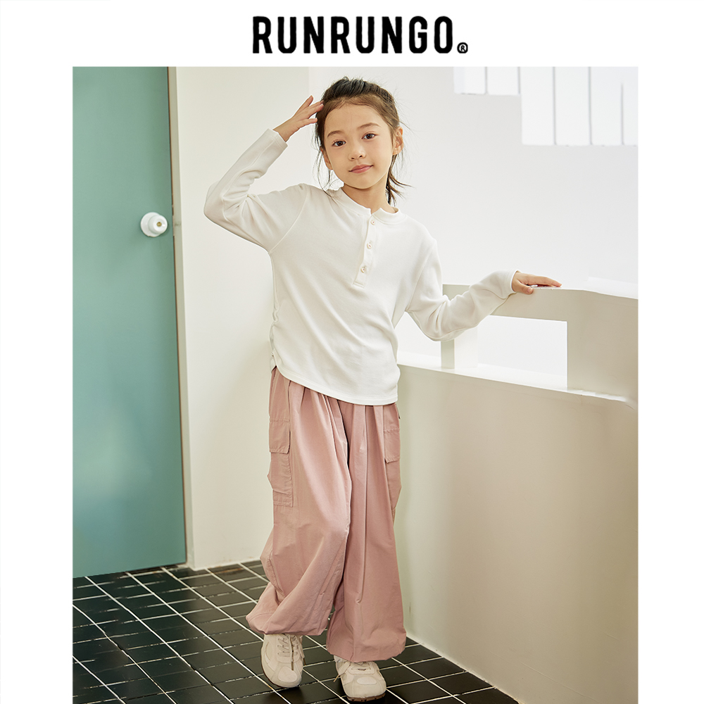 Runrungo【漫步者】松紧带中大童童装休闲裤工装裤童装25秋儿童衣服