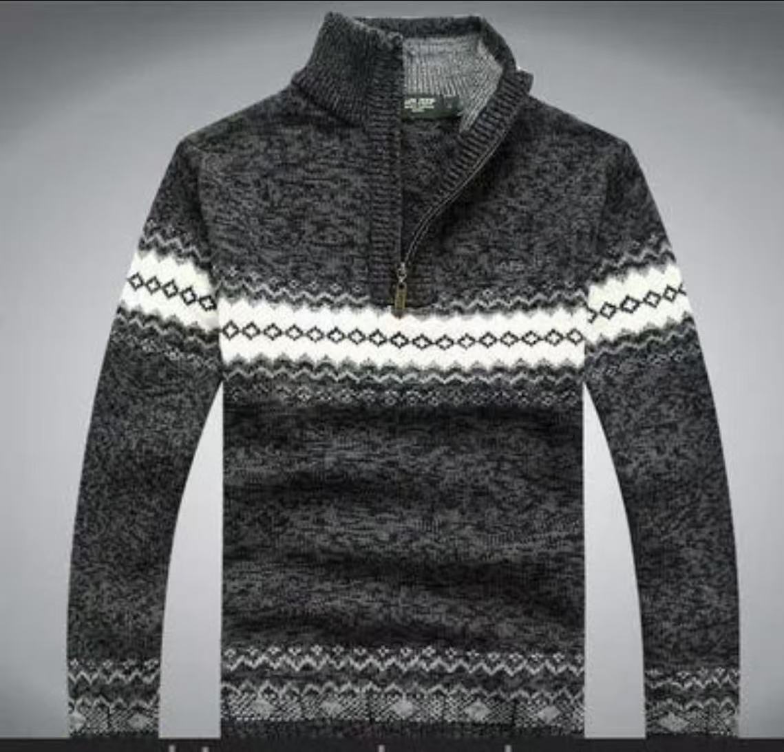 外贸男装长袖针织衫毛衣百搭23