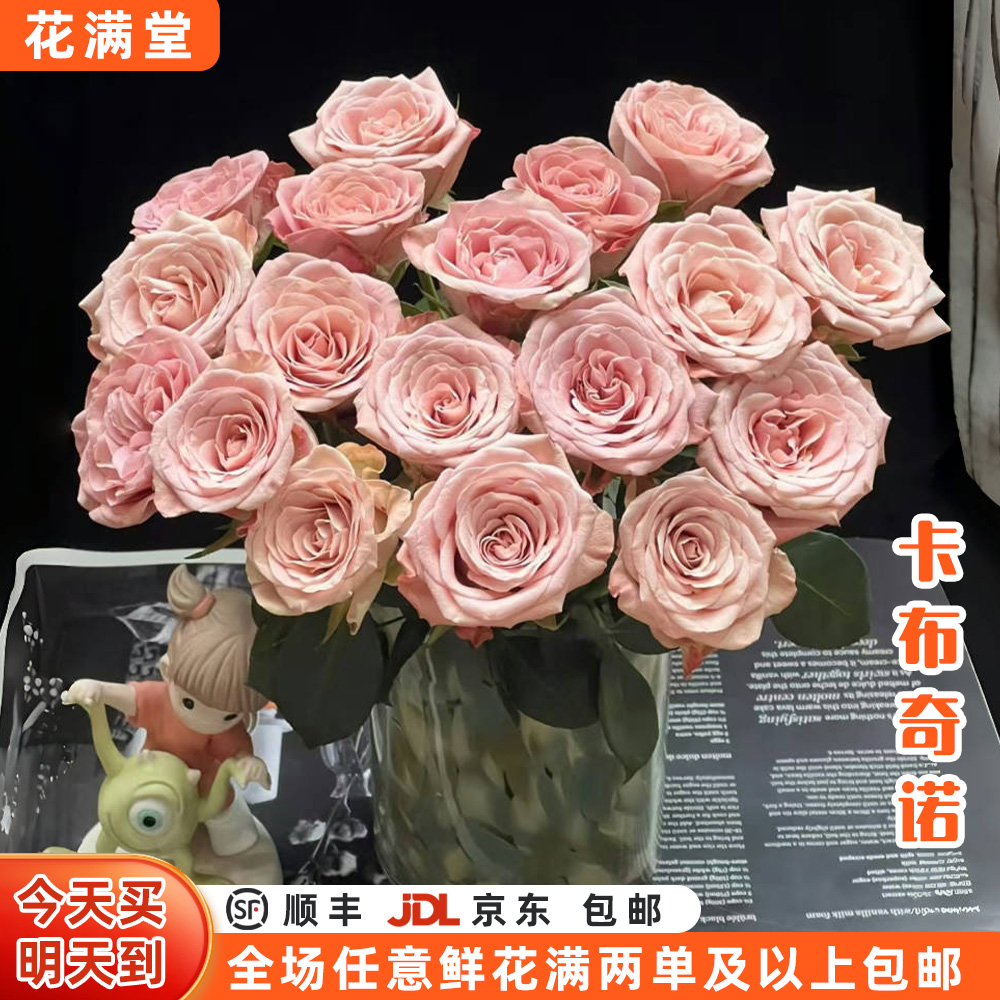 【次日达·复古浪漫】卡布奇诺10枝·全场任意两单鲜花·顺丰包邮·次日达·卡布奇诺次日达·基地直发·生活鲜花