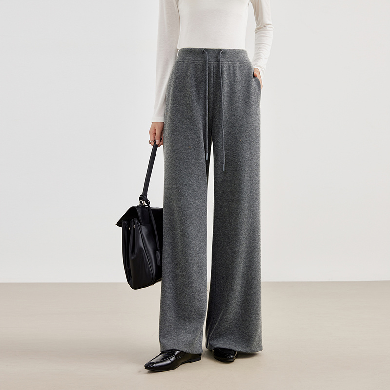 爱客女装时尚直筒裤修身阔腿裤秋冬时尚微弹外穿冬季RL25440K002