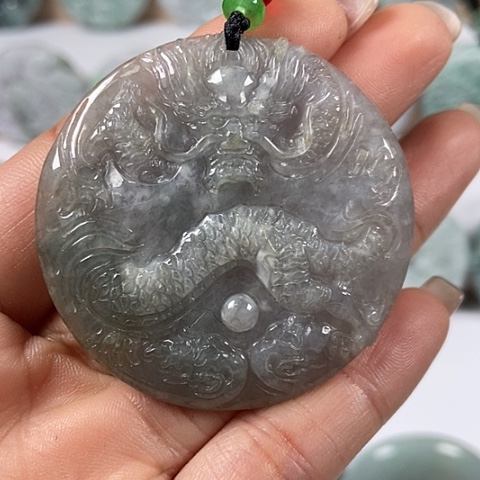 翡翠颈饰未镶嵌龙行天下福利