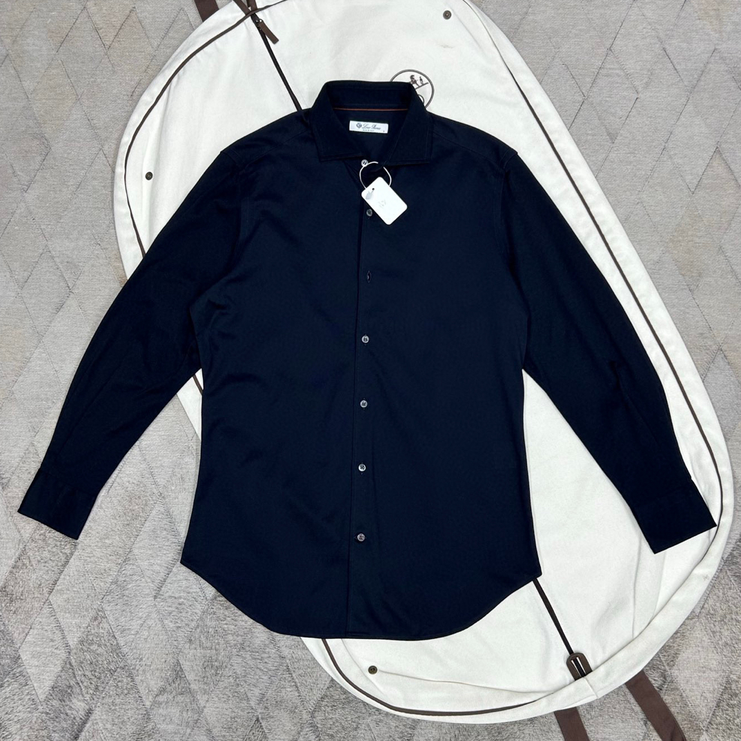 未使用 Loro Piana/诺悠翩雅 135262 男款海岛棉衬衫