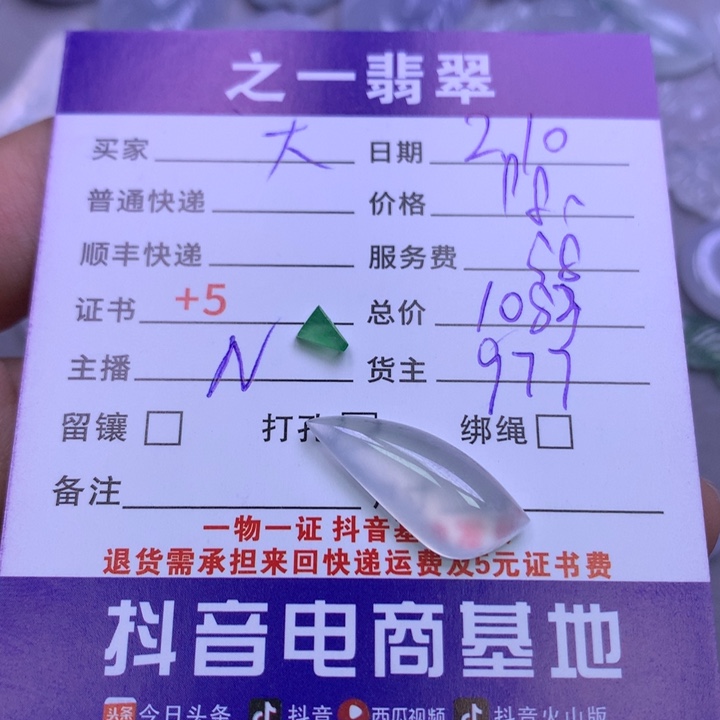 翡翠颈饰未镶嵌大****）