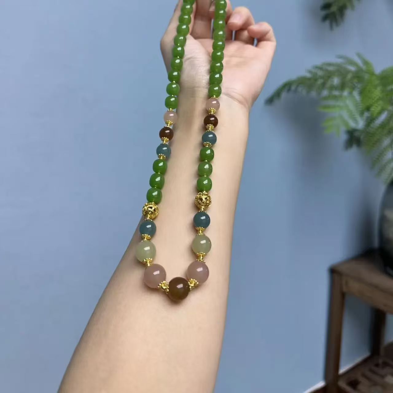非金属珐琅手镯 绿色DIY项链斜跨套装