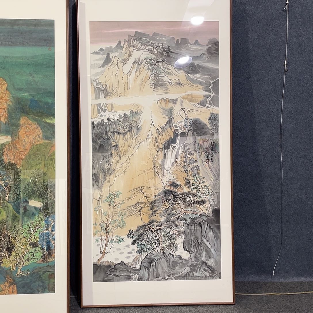 国画手绘画作品带框发货