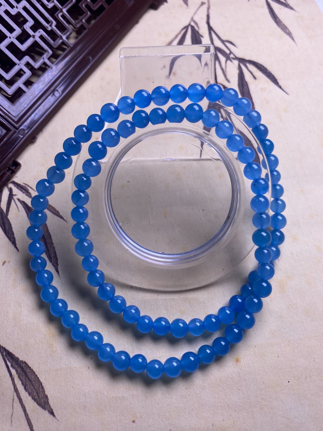 蓝色6mm多圈手串发一条H03