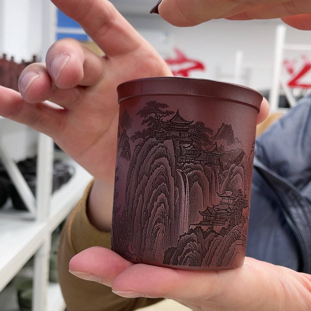 紫砂茶杯原矿紫砂