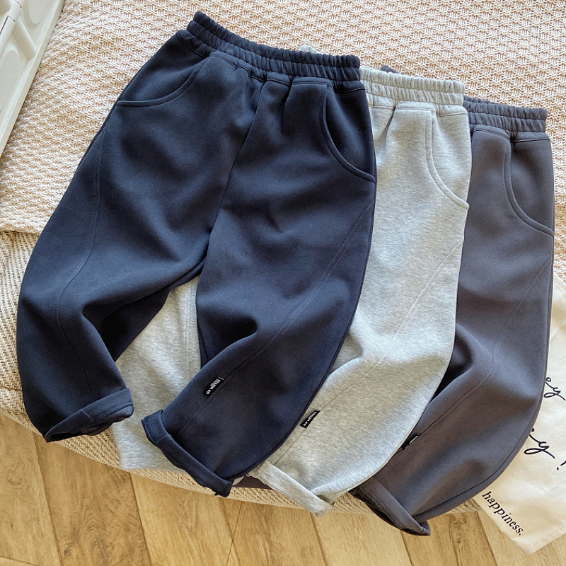 春秋款休闲裤新款儿童拼接香蕉裤裤子男孩男宝宽松宝宝运动裤